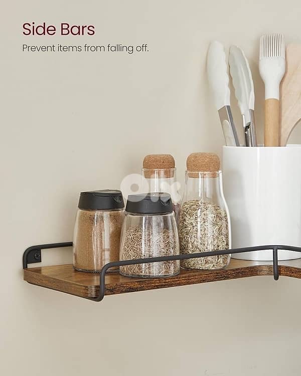 Floating Shelves, Set of 2, L-Shaped Corner Shelves 4