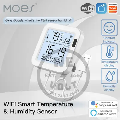 WiFi Smart Temp & Humidity Sensor مستشعر ذكي لدرجة الحرارة والرطوبة