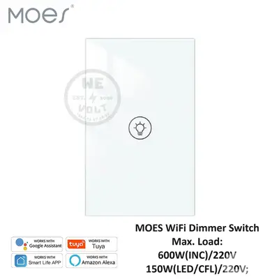 Smart Dimmer Light Panel Switch WiFi+RF | MOES – We Volt