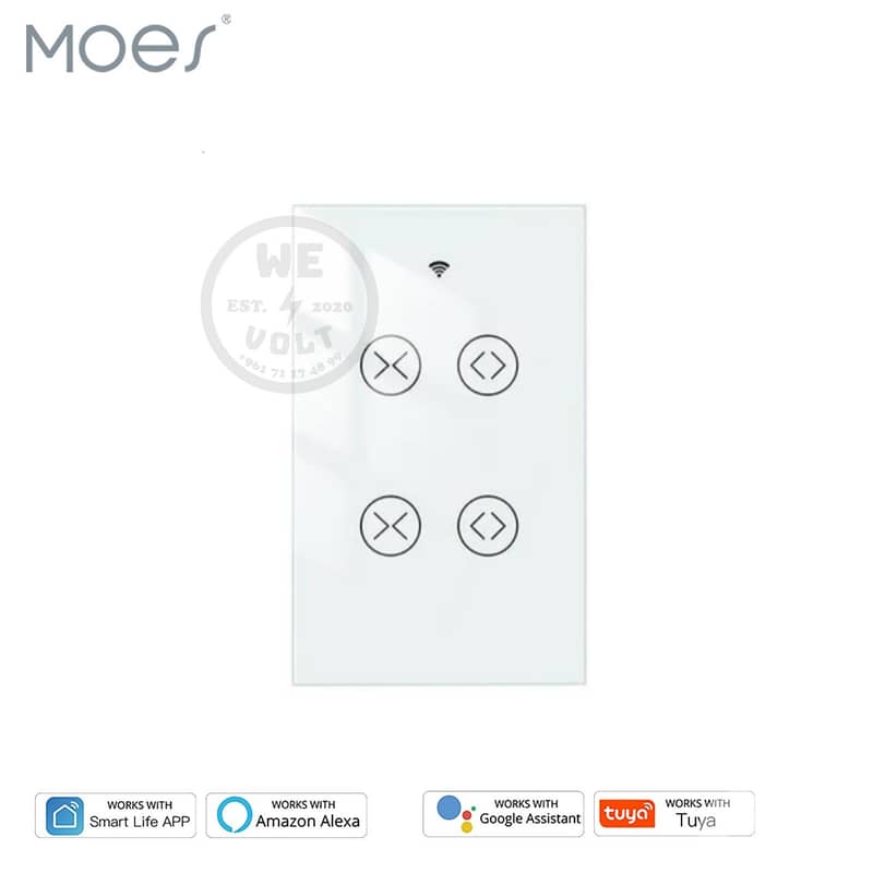 Smart Curtain Switch WiFi+RF (1–2 Shutter) | MOES – We Volt 2
