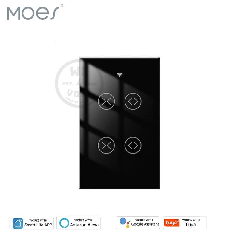 Smart Curtain Switch WiFi+RF (1–2 Shutter) | MOES – We Volt 3