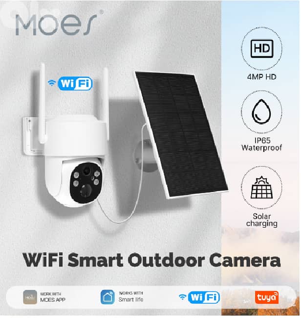 WiFi Smart Outdoor Camera 3MP/4MP Solar | MOES – We Volt 2