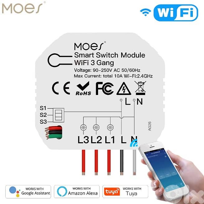 WiFi Mini Dual/Triple/Quad Smart Switch | MOES – We Volt 1