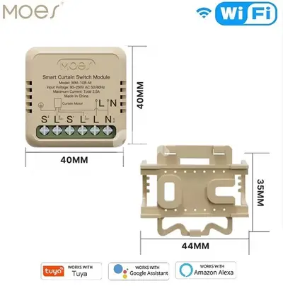 WiFi Smart Shutter Switch (WiFi/RF, 1–2 Channel) | MOES – We Volt