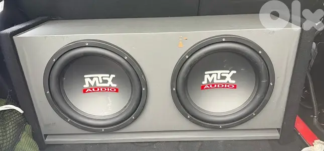 Mtx 1200 Watt Dual 12” Subwoofers+Sealed Sub Box. 2 mtx speacker. 2 t