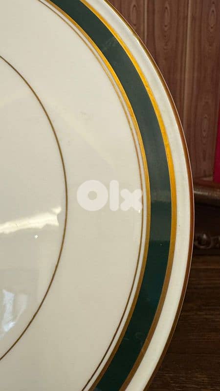 fine Gold trim Cake plate 28.5 cm round 1