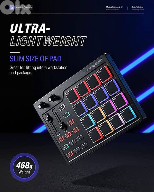 Donner STARRYPAD MIDI Pad Beat Maker Machine Professional 3