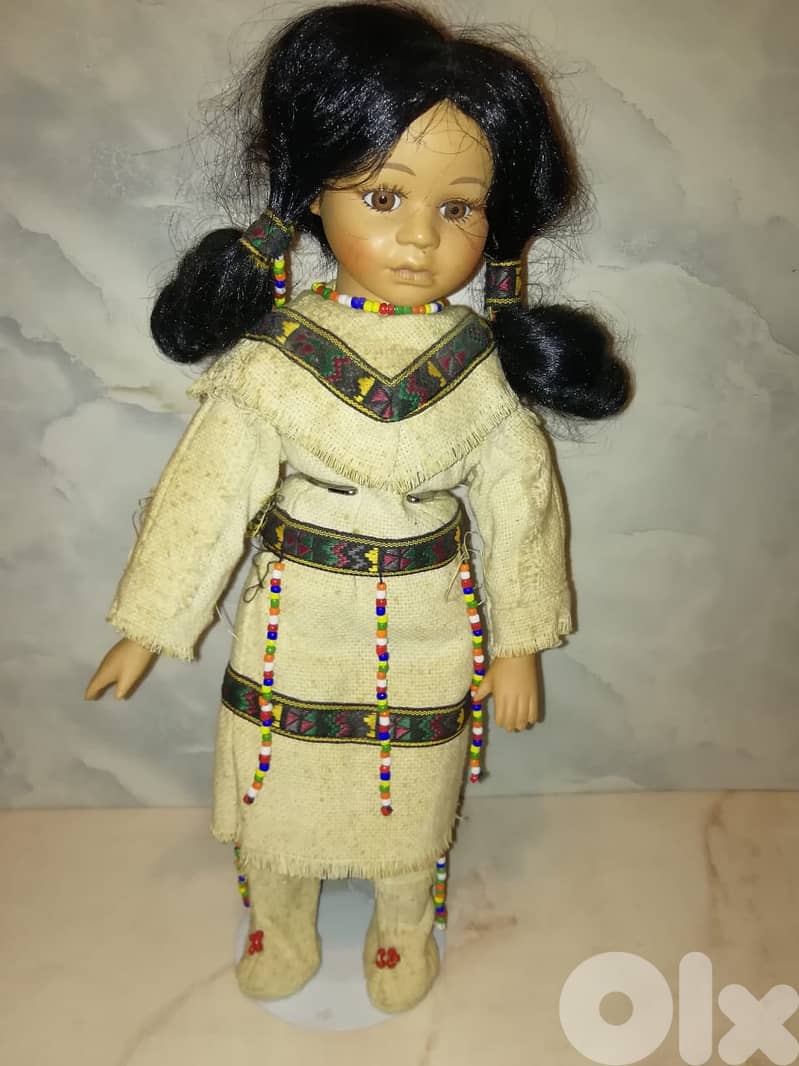 Native American ceramic puppet 40cm 0