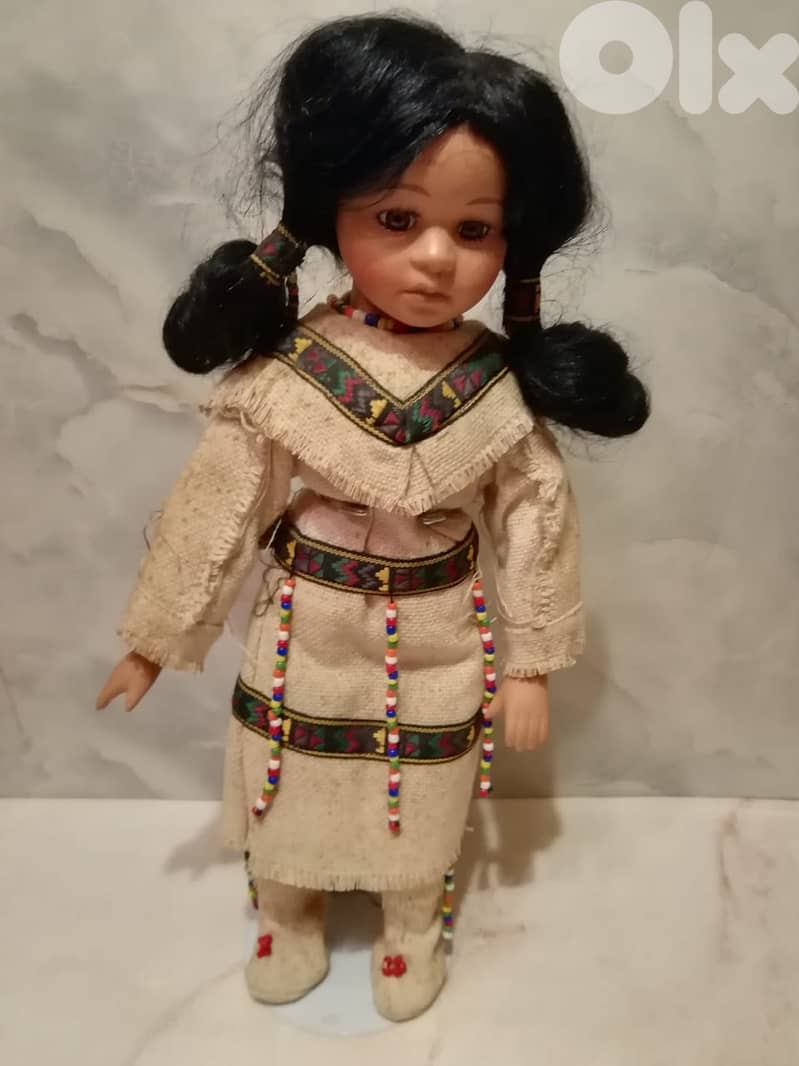 Native American ceramic puppet 40cm 3