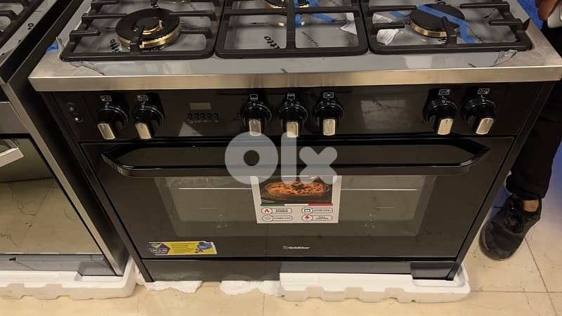 Goldstar 5 burners glass panel high end italian gas stove 1