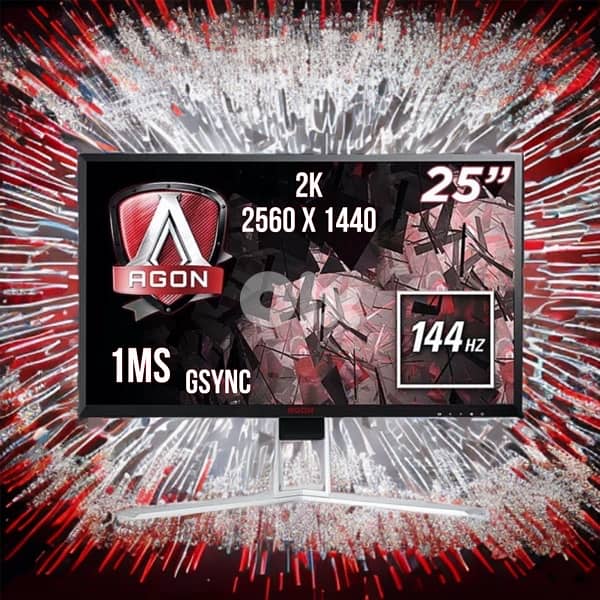 Aoc Agon Gaming Monitor 144Hz 2K Pc / Console Playsation / Xbox 0