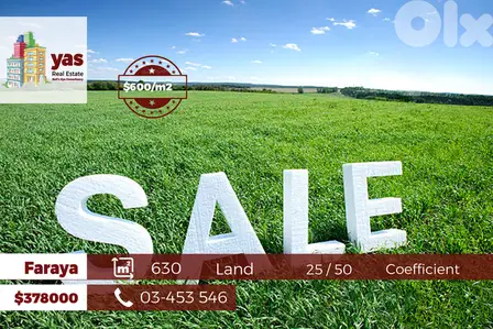 Faraya (Tilal Al Asal) 630m2 | 25 / 50 | Ultra Prime Area | View |WA