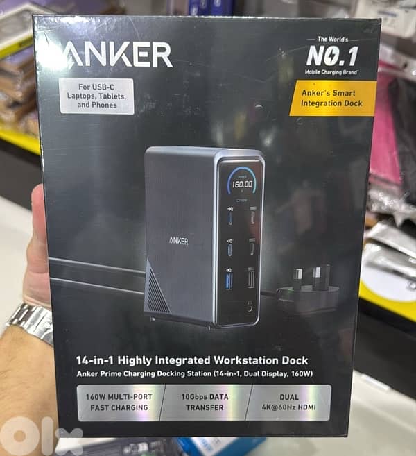 Anker prime charging docking station 14 in 1 dual display 160w 0