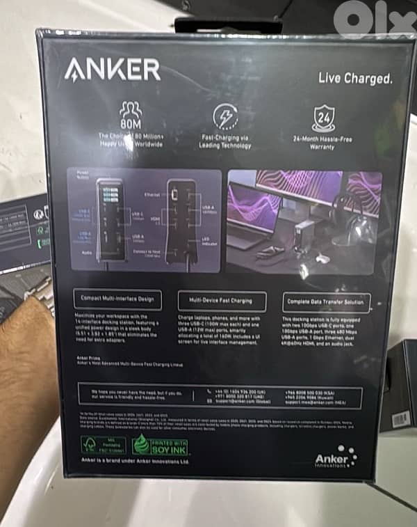 Anker prime charging docking station 14 in 1 dual display 160w 1