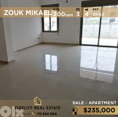 Apartment for sale in Zouk Mikael GH42 شقة جديدة للبيع في زوق مكايل