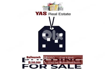 Ballouneh 1750m2 | Building | Prime Location | Core & Shell | TY |