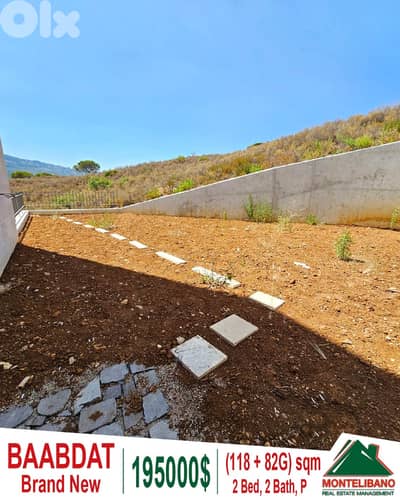 118 sqm Apartment For Sale in Baabdat with 82 sqm Terrace + View !!!