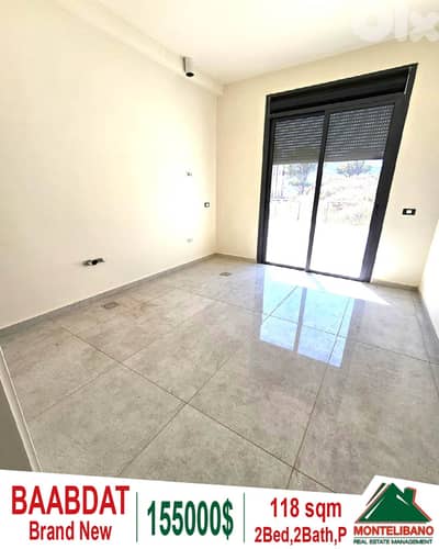 118 sqm Apartment For Sale in Baabdat with Open Mountain View !!!