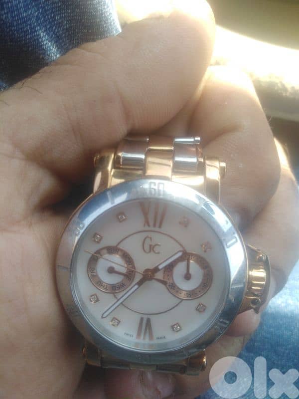 Original Swiss GC watch, 8 genuine diamonds, rose gold, 6