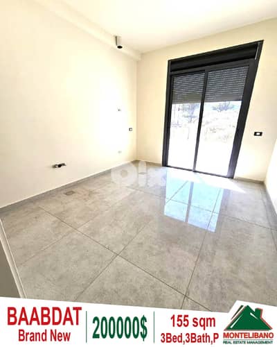 155 sqm Apartment For Sale in Baabdat with Open Mountain View !!!