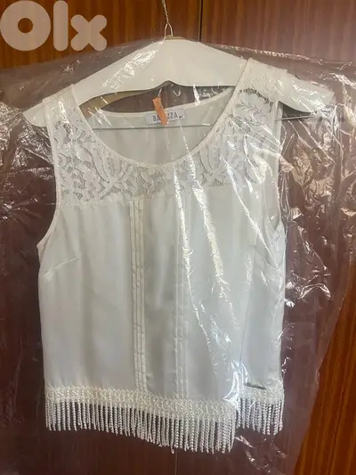 Élégant Balizza sleeveless top -Size 40. white
