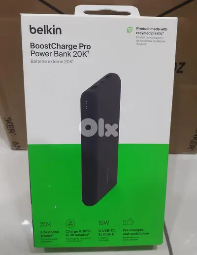 Belkin boostcharge pro power bank 20k 15w black