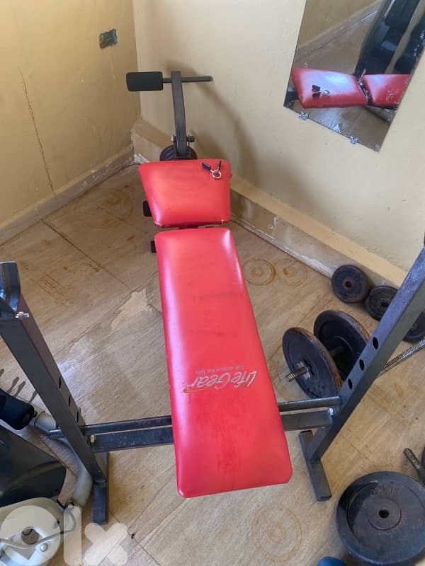 bench press with weights 0