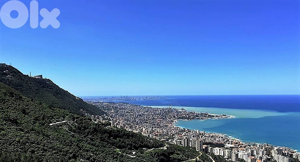 1080 SQM Prime Location Land in Kfar Hebab, Ghazir with Full Sea View 0
