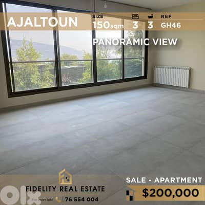 Apartment for sale in Ajaltoun GH46 شقة للبيع في عجلتون