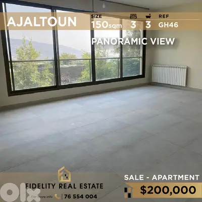 Apartment for sale in Ajaltoun GH46 شقة للبيع في عجلتون