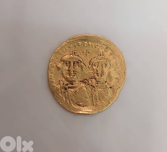 Byzantine Gold  coin Solidus Heraclius&Heraclius Constantine 610 AD 0