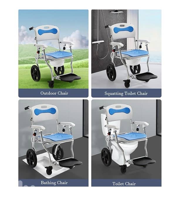 Wheelchair + Commode + Shower Chair 1