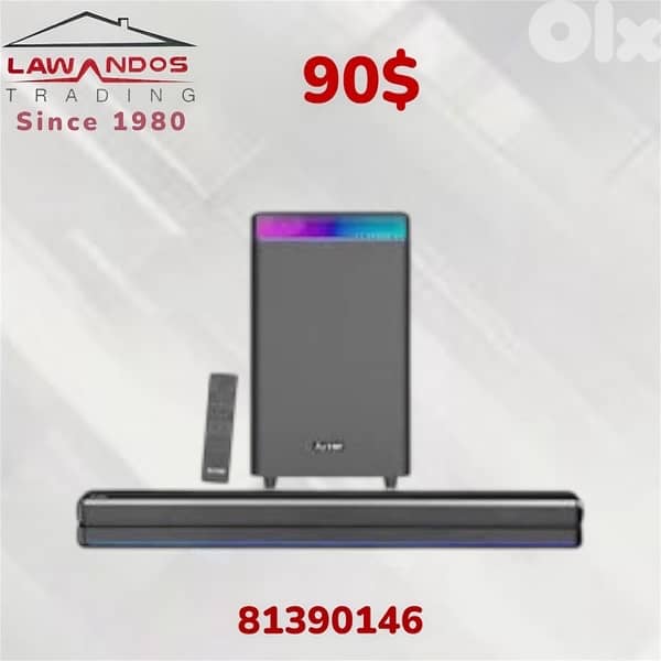 Sound bar with subwoofer bluetooth & optical 0