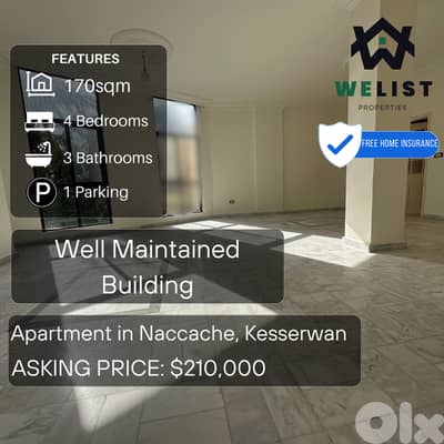 Apartment for sale in Naccache, Metn شقة للبيع في منطقة النقاش