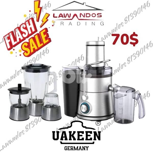 Carrot juicer & blender & coffee grinder UAKEEN germany 0