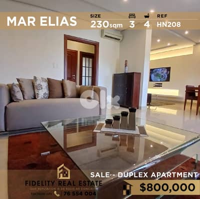 Apartment Duplex for sale in Mar Elias HN208  دوبلكس للبيع