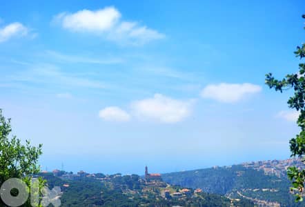 1550 SQM Land in Bikfaya, Metn Overlooking the Mountains and the Ocean