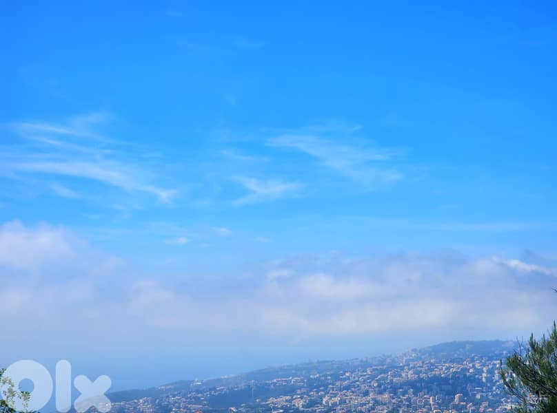 1090 SQM Land in Bikfaya, Metn Overlooking the Mountains and the Ocean 0
