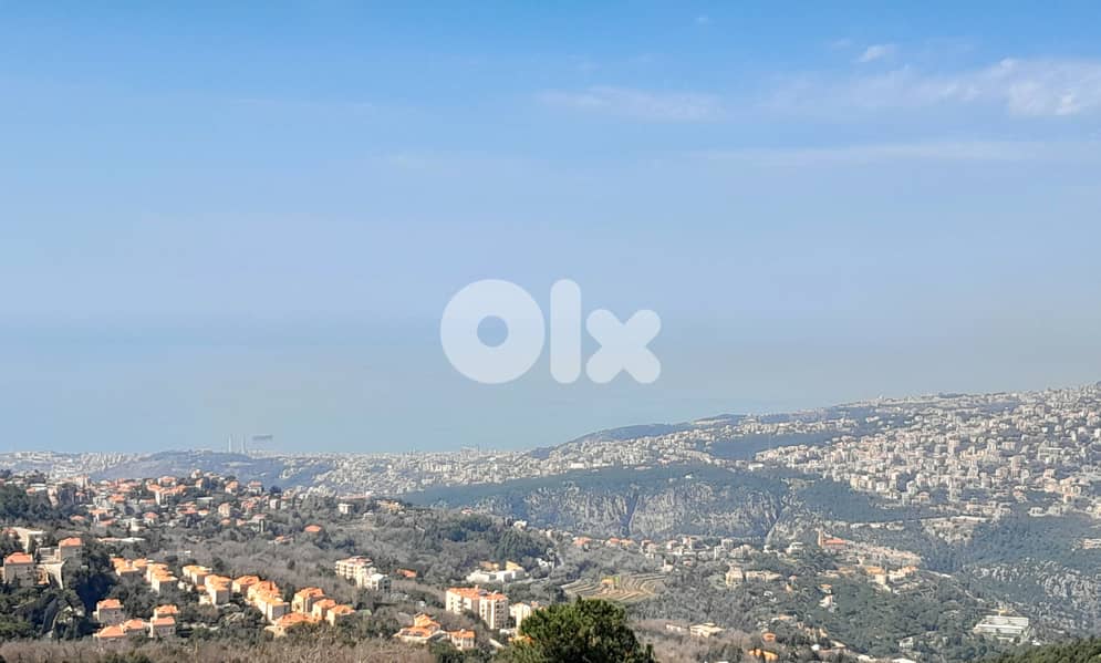 1100 SQM Land in Dhour Choueir overlooking the Mountains and the Ocean 0