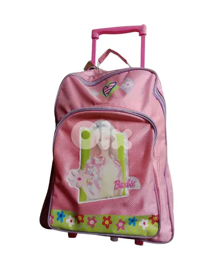 16 inch Barbie school bag with trolley