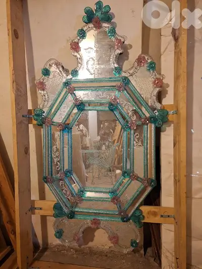 mirror murano مراية مورانو رائعة جدا الوان مميزة انتيك