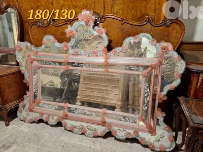 vintage mirror murano مراية مورانو رائعة جدا ومميزة انتيك