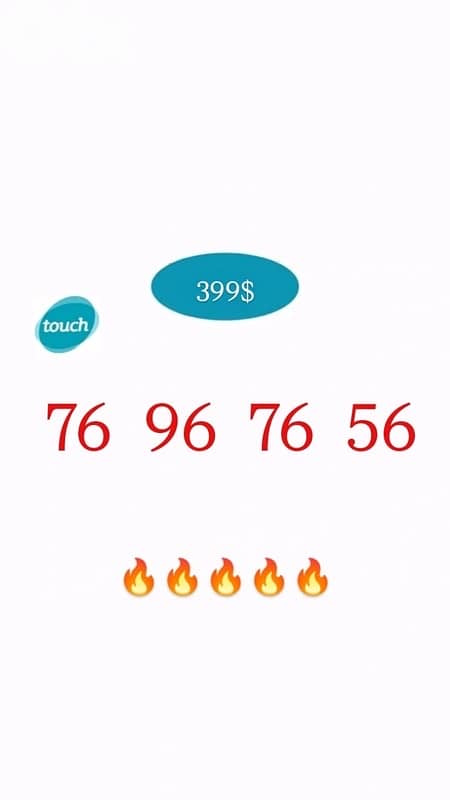 Touch Special Numbers we deliver all leb 0