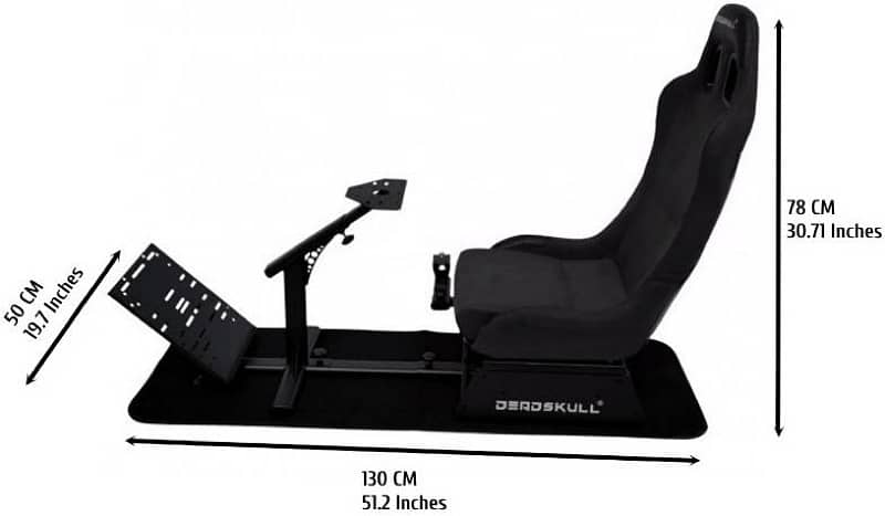 Deadskull Alcantara Racing Seat red/blue/black 5