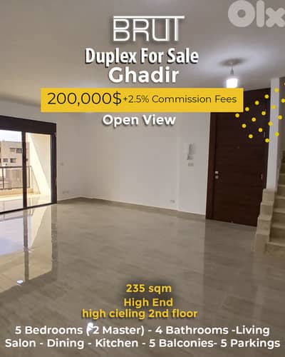 235 sqm Fully Renovated Duplex (not Roof) - Ghadir Jounieh - High end