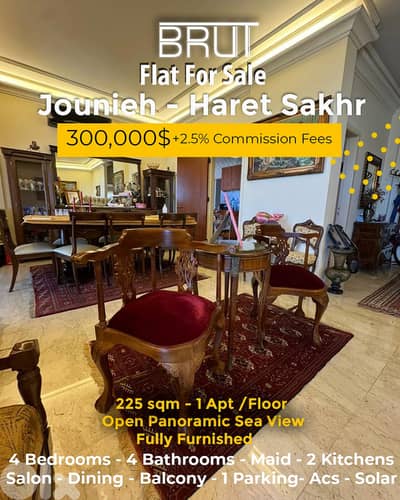 Luxurious 225 sqm Fully high end in Haret Sakher Jounieh -Open View
