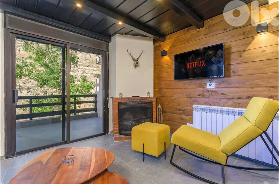 RWK439GZ - Duplex Chalet With Terrace For Sale in Mzaar Kfardebian 0