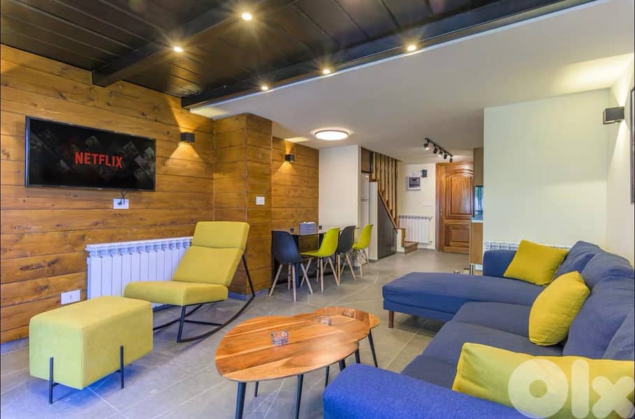 RWK439GZ - Duplex Chalet With Terrace For Sale in Mzaar Kfardebian 2