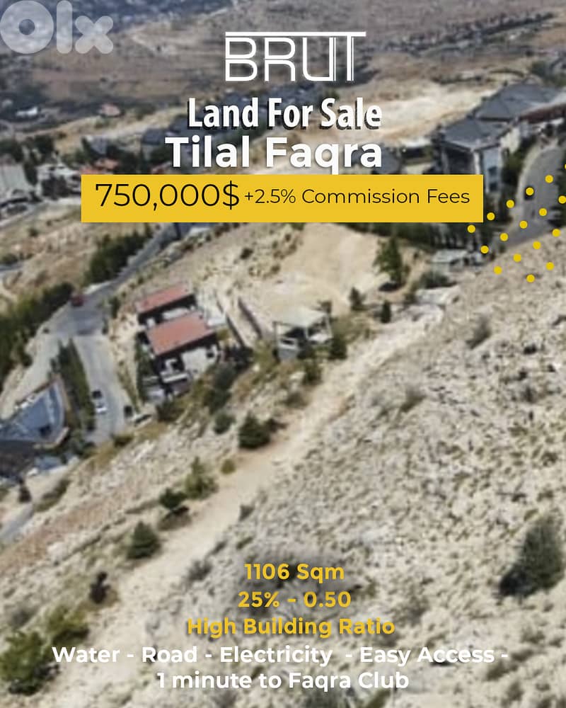 2 plots for sale together in TIlal Faqra -Kfardebian (550-556 sqm) 0