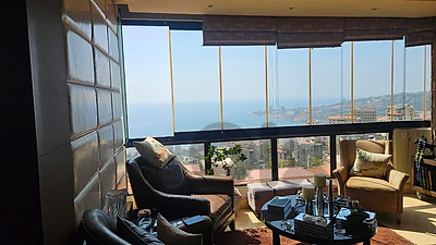 320 SQM Furnished Duplex in Sahel Alma, Keserwan + Terrace & Sea View